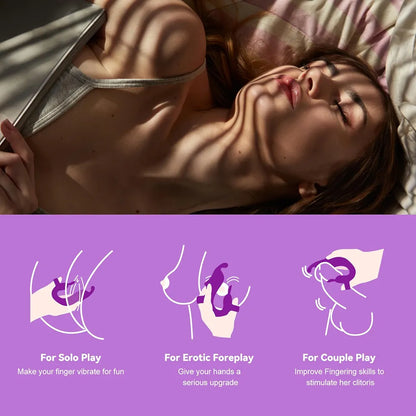 10-Mode Waterproof Finger Vibrator for Couples - Discreet Clitoral and G-Spot Stimulator
