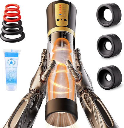 Male Penis Pump Sex Toys, Automatic Enlargers & Extend Pump for Men with 5 Training Modes, Adult Toys for Men Electric Penis Entender Erection Pumps, Sex Toys - Pumps & Enlargers 