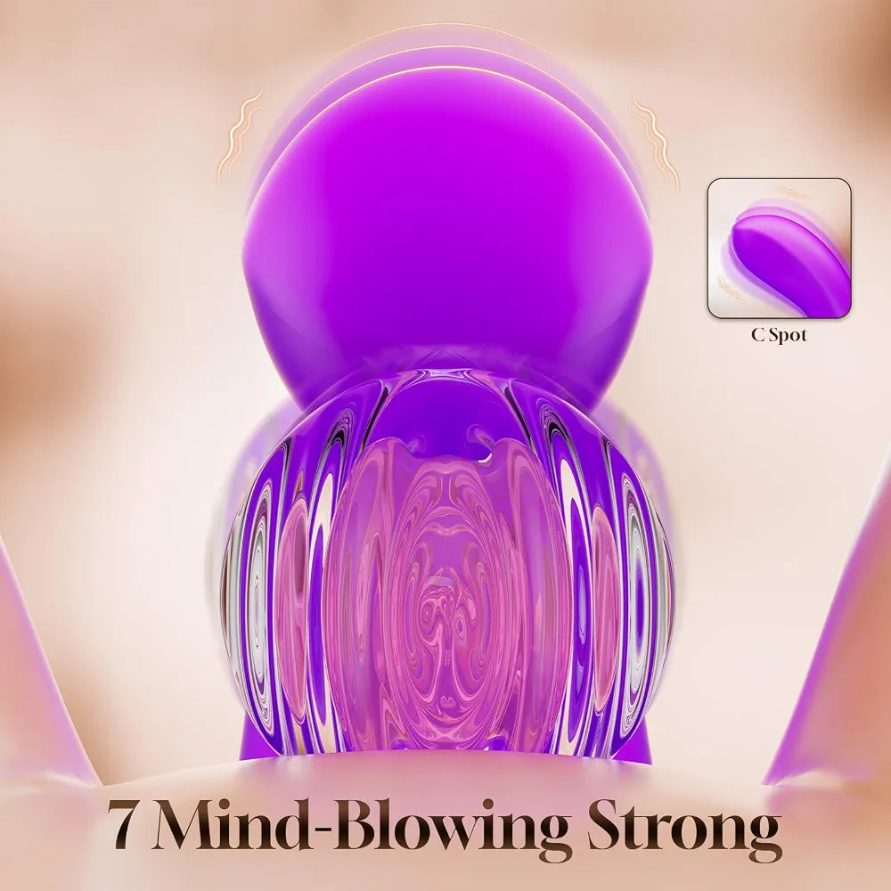 Aurieel 3-in-1 Rabbit G-Spot and Clitoral Vibrator with 14 Vibration Modes and Tongue Licking Stimulation