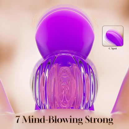 Aurieel 3-in-1 Rabbit G-Spot and Clitoral Vibrator with 14 Vibration Modes and Tongue Licking Stimulation