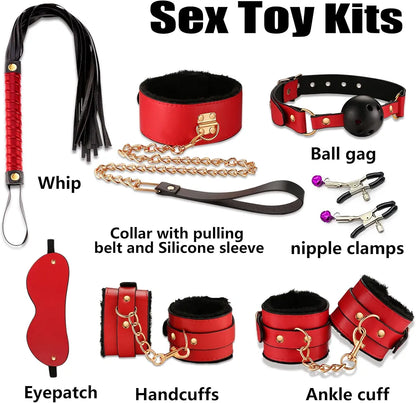 20-Piece Premium Adult Intimacy and BDSM Restraint Kit with Anal Stimulation Accessories