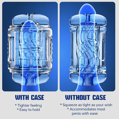 Realistic Dual-Sleeve Male Stroker with Suction and Open-Ended Design