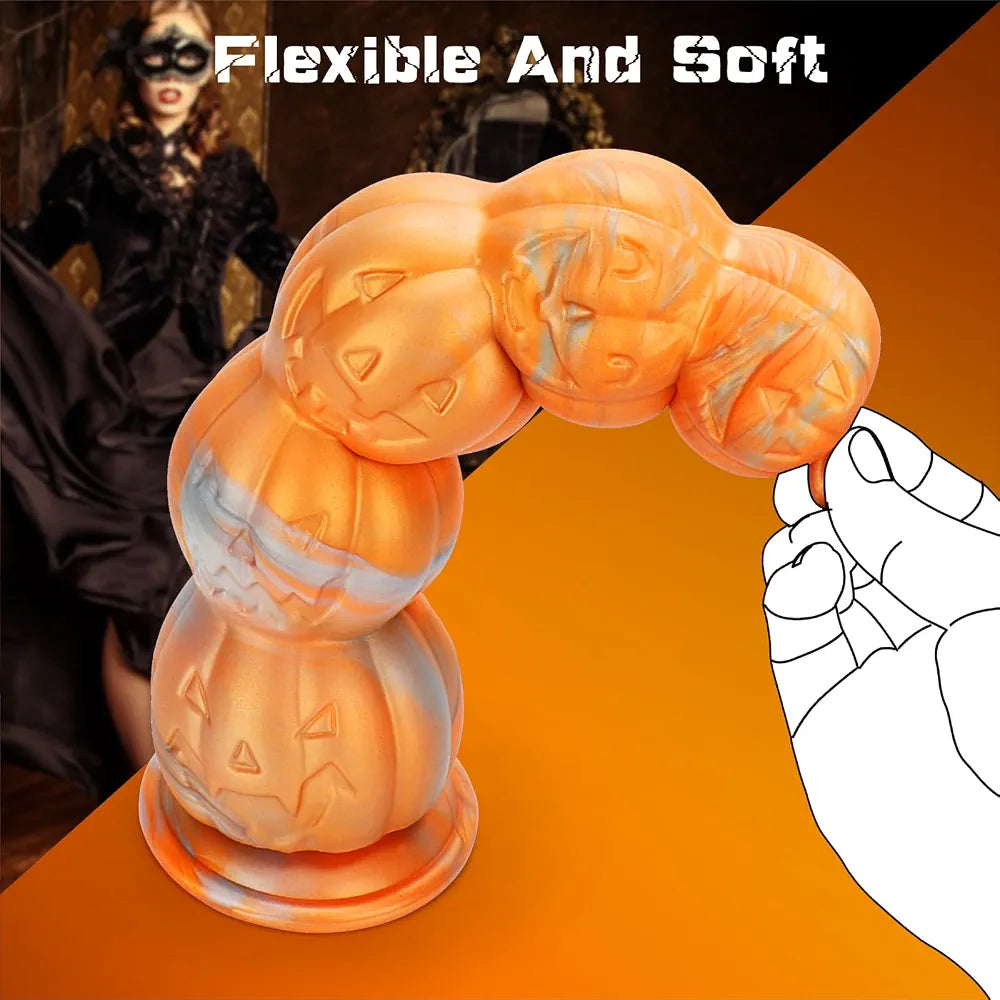 11-Inch Realistic Silicone Fantasy Dildo with Suction Cup, Ribbed Texture for G-Spot and Prostate Stimulation