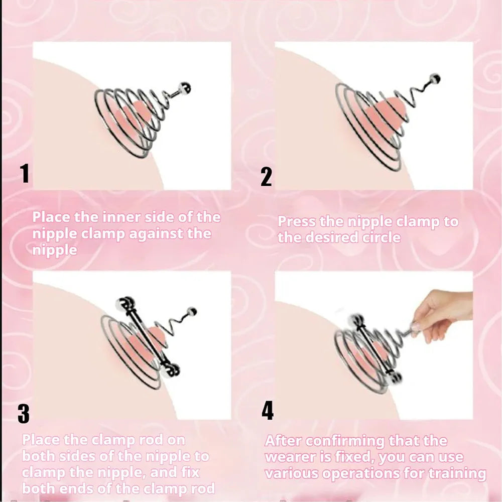 Adjustable Stainless Steel Nipple Clamps for Sensory Stimulation and BDSM Play