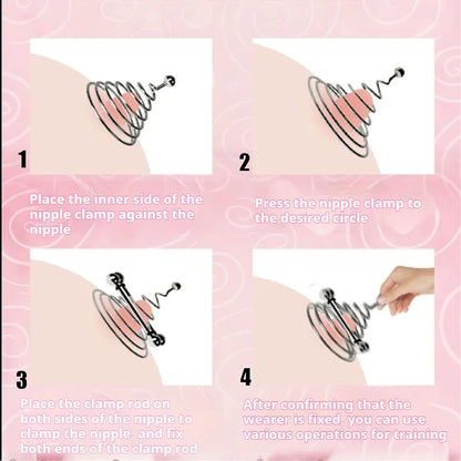 Adjustable Stainless Steel Nipple Clamps for Sensory Stimulation and BDSM Play