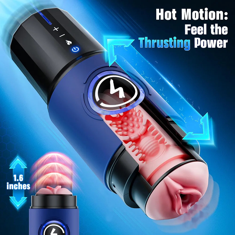 EINSEO AI-Powered App-Controlled Male Masturbator with 360° Heating, 5-Speed Thrusting, and Brushless Motor