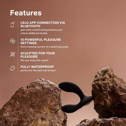 LELO Hugo 2 App-Controlled Prostate Massager - Waterproof Rechargeable Black
