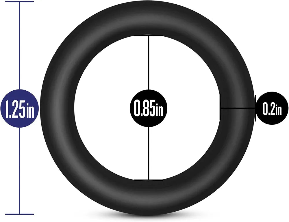 Blush Puria Platinum Silicone Performance Cock Ring - 1.25" Stretchy Stamina Enhancer
