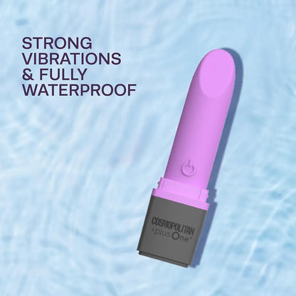 Cosmopolitan x plusOne Discreet Lipstick-Style Mini Bullet Vibrator with 10 Vibration Modes