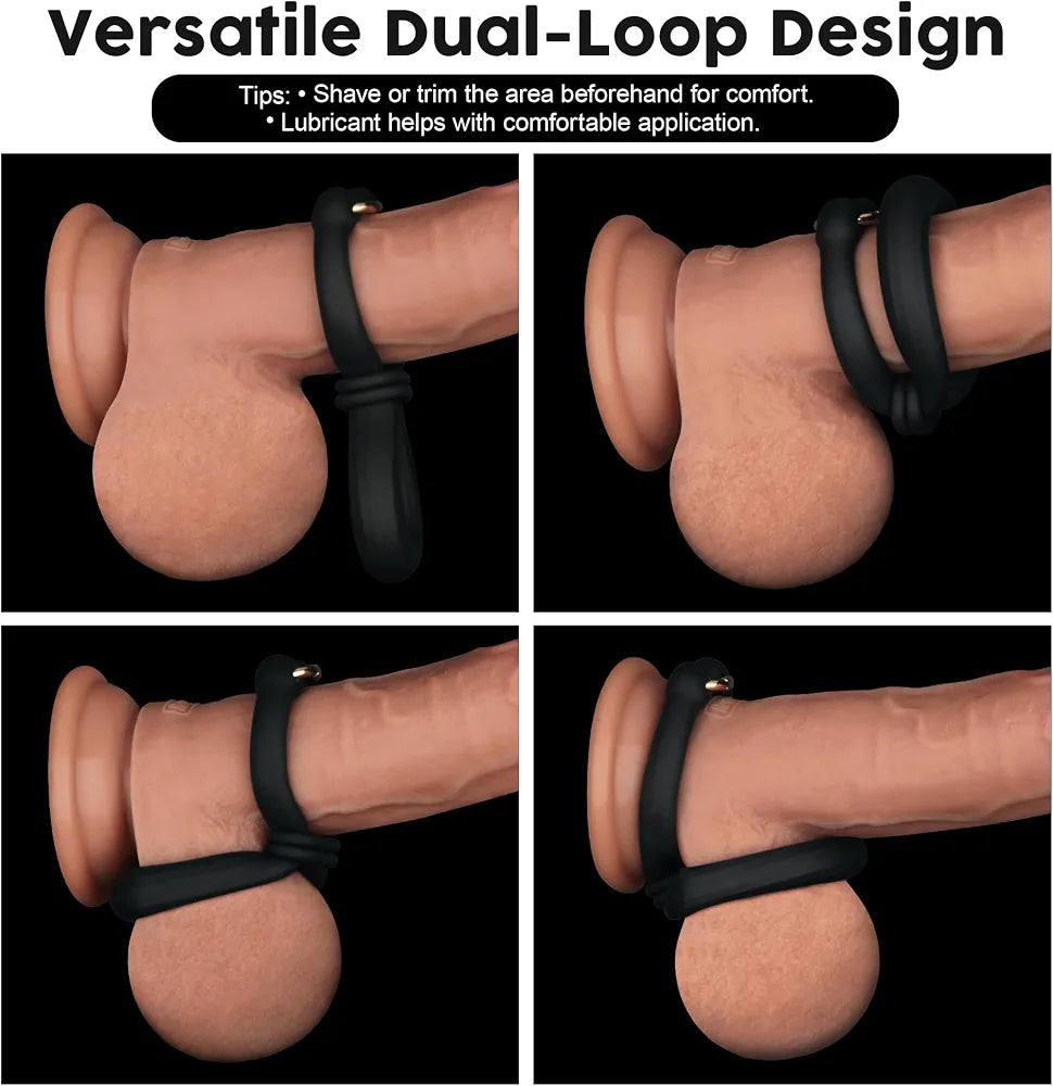 AnyFit Pro Adjustable Silicone Dual-Ring Erection Enhancer and Ball Stretcher