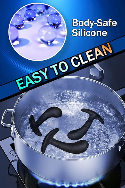 3-Piece Silicone Anal Training Plug Set with Flared Base for Beginners and Advanced Users