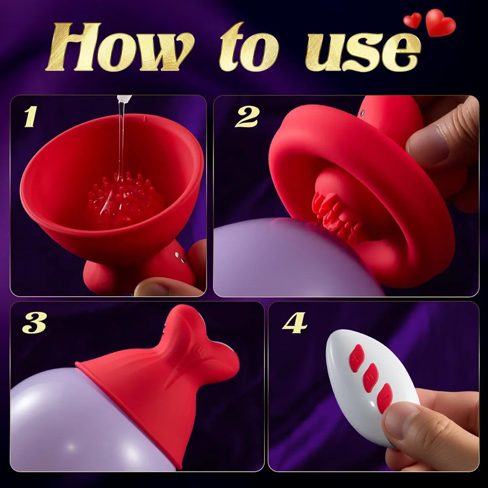 7-Mode Rotating Nipple Stimulator and Suction Massager for Couples
