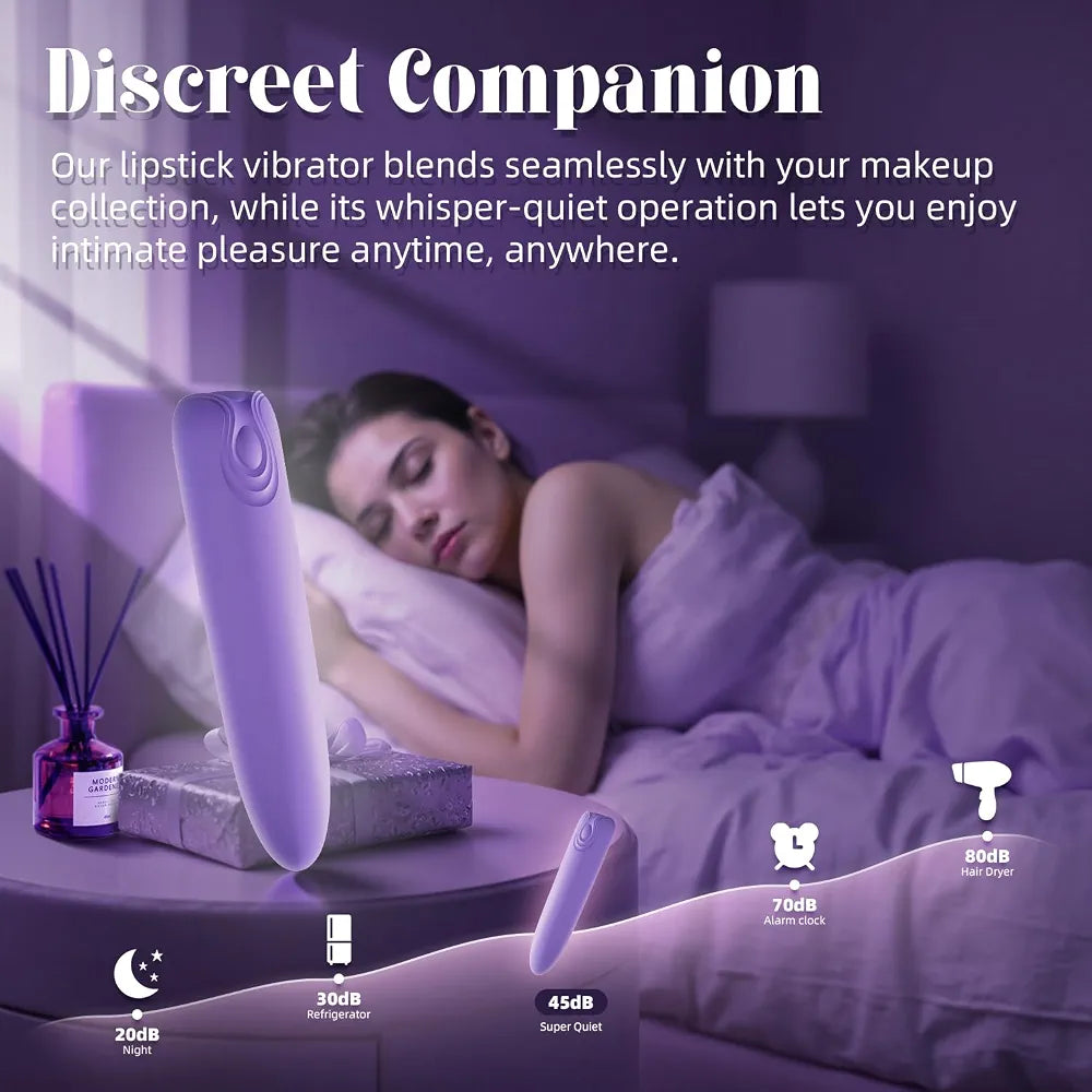 Premium Mini Bullet Vibrator - 9-Speed Waterproof Silicone Finger Wand for Clitoral, G-Spot, and Nipple Stimulation