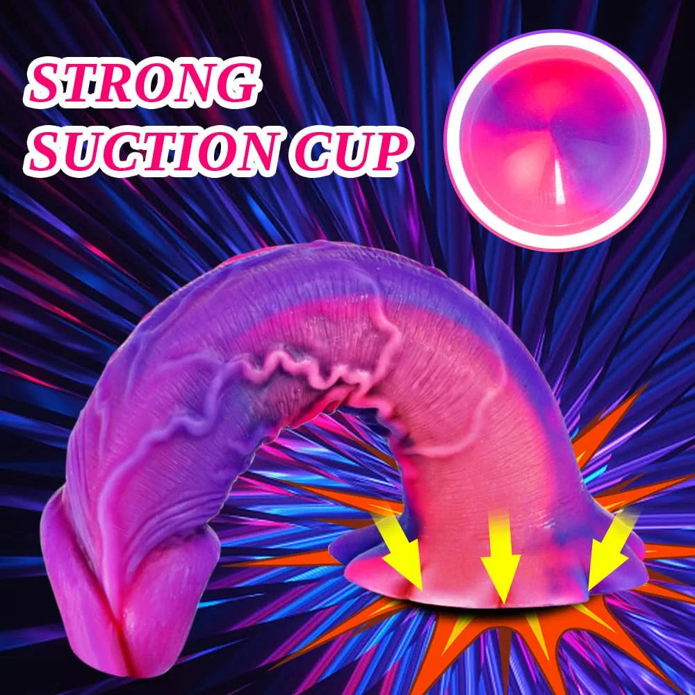 12-Inch Realistic Soft Silicone Extra-Long Thick Dildo with Strong Suction Cup for Hands-Free Play