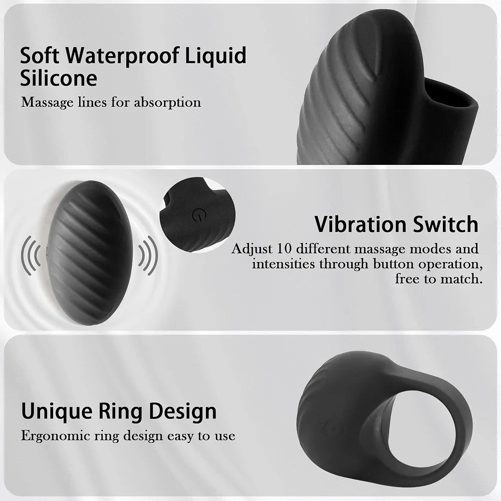 Rechargeable Silicone Mini Finger Vibrator for Facial Massage and Body Relaxation