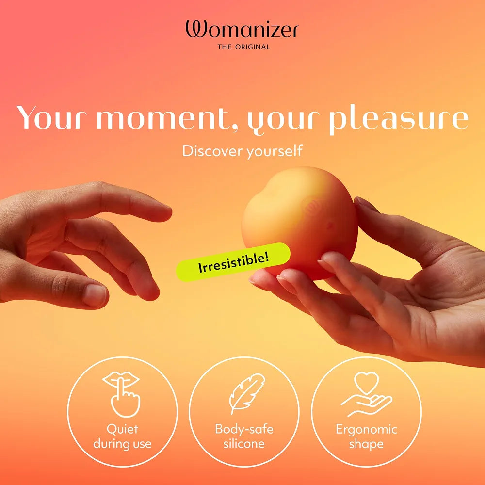 Womanizer Peach Rechargeable Silicone Clitoral Suction Stimulator