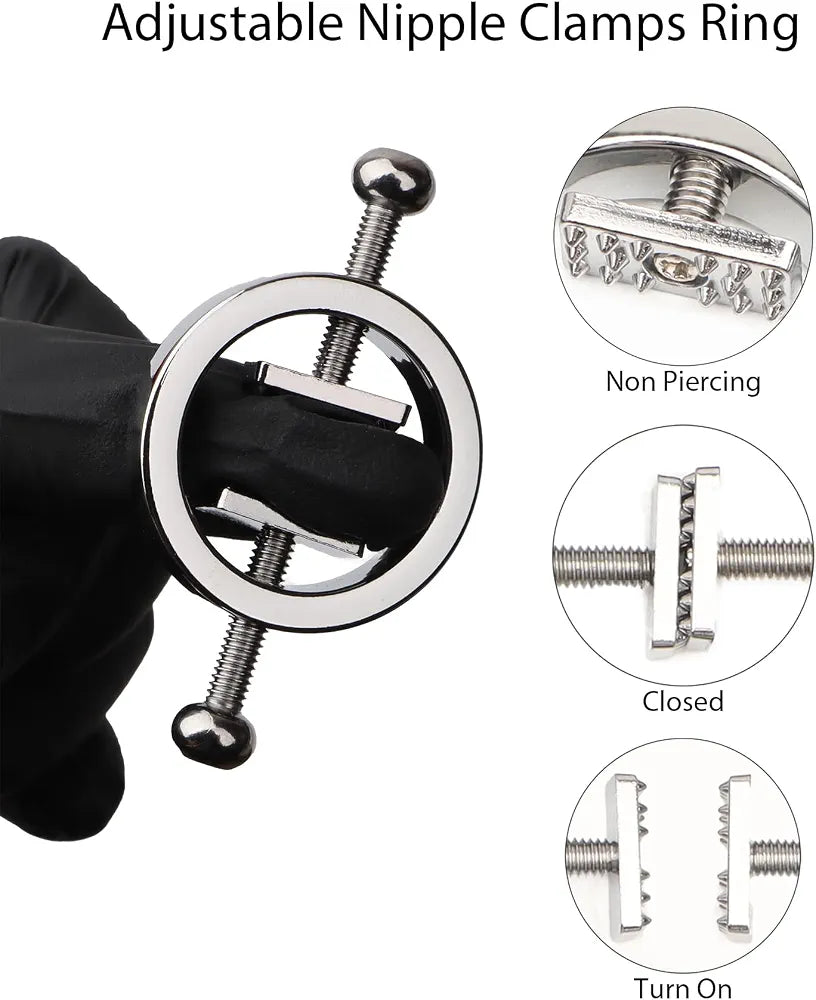 Adjustable Weighted Nipple Clamps for Couples BDSM Stimulation
