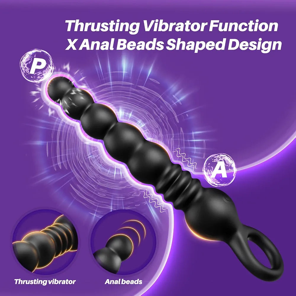 Advanced App-Controlled Prostate Massager with 9 Thrusting Vibration Modes