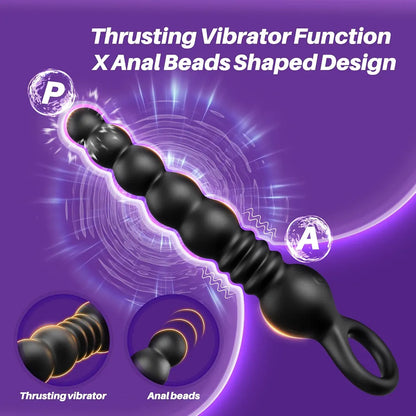 Advanced App-Controlled Prostate Massager with 9 Thrusting Vibration Modes