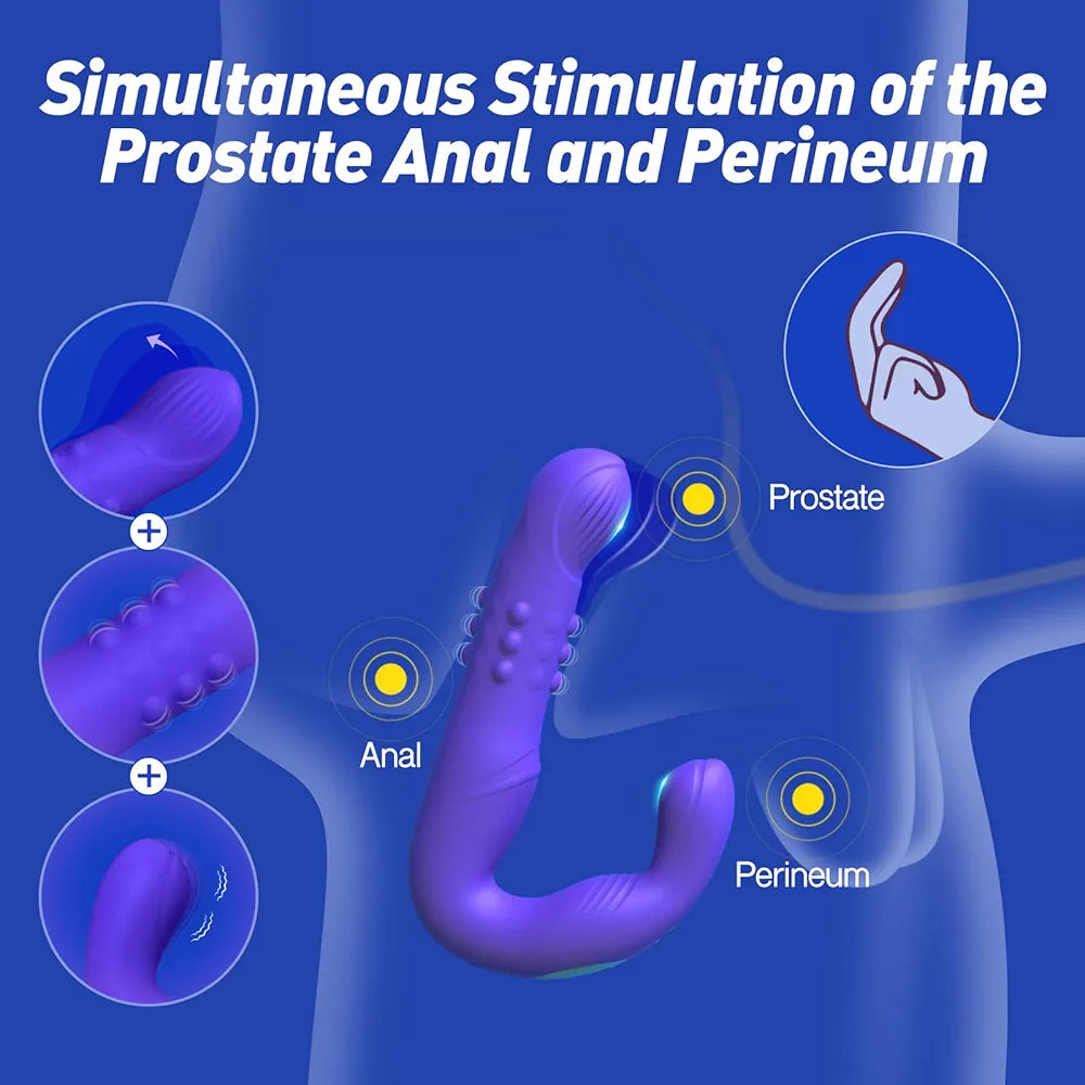 Prostate Massager and Anal Vibrator for Men with 16 Stimulation Modes
