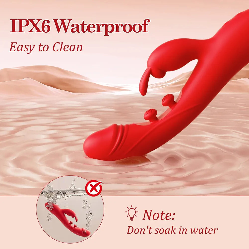 Dual-Stimulation Rabbit Vibrator with 7 Flapping and 16 Vibration Modes for Clitoral and G-Spot Pleasure