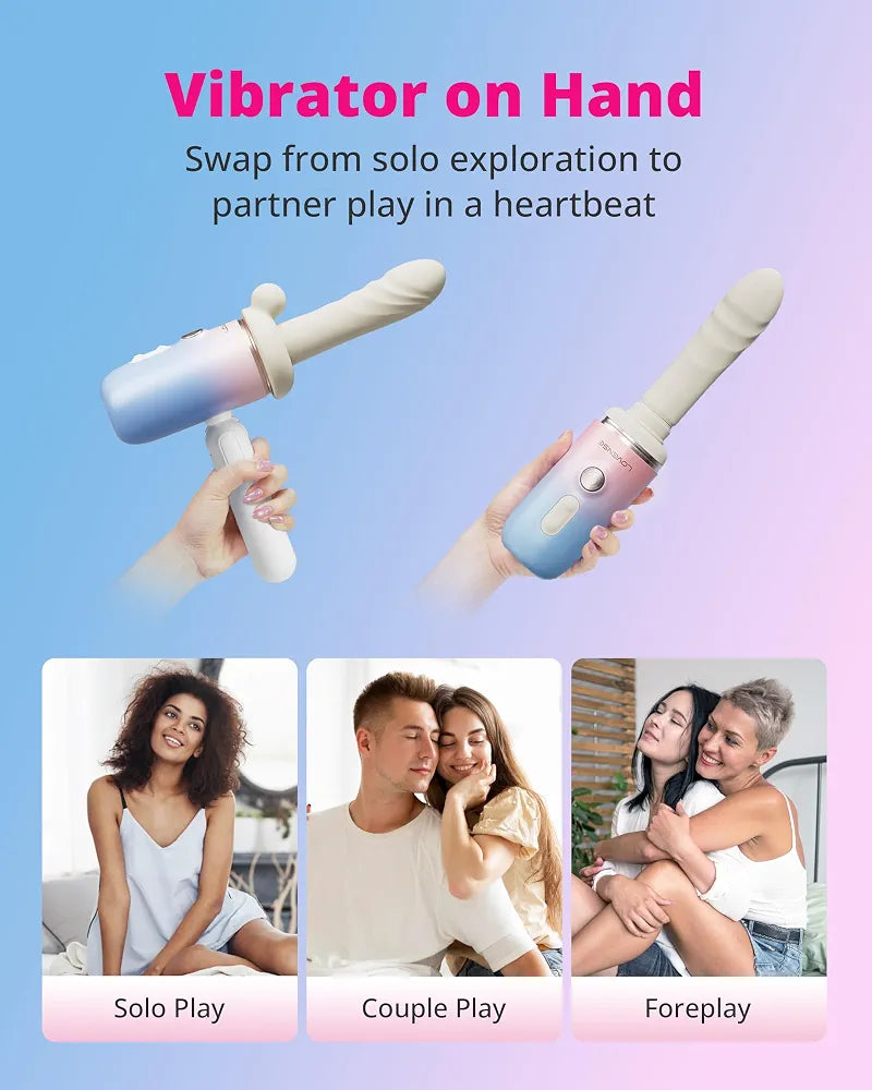 LOVENSE Spinel App-Controlled Thrusting, Vibrating, and Heating Dildo with Dual Stimulation and Suction Cup