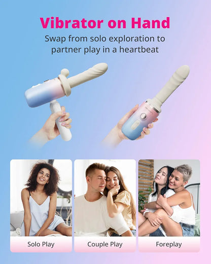 LOVENSE Spinel App-Controlled Thrusting, Vibrating, and Heating Dildo with Dual Stimulation and Suction Cup