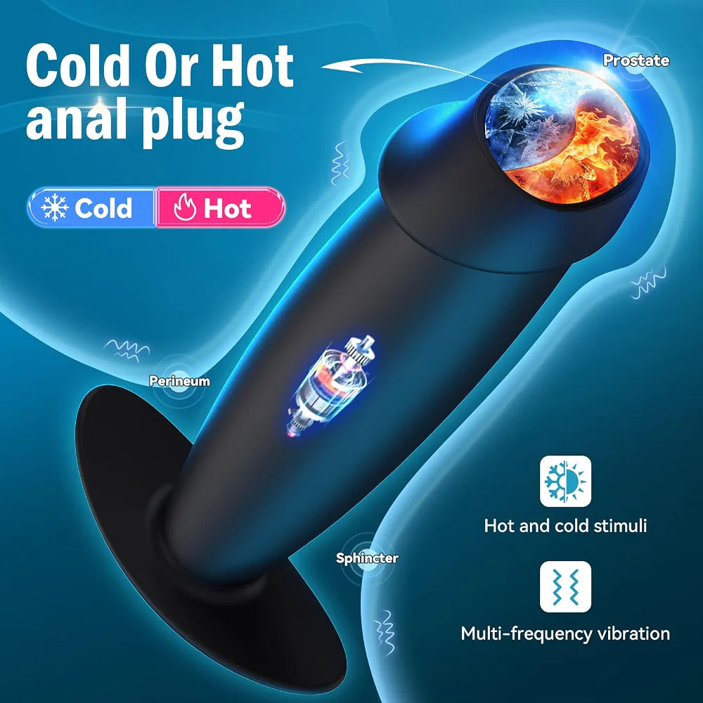 Advanced Thermal Prostate Massager with 12 Vibration Modes for Anal Stimulation