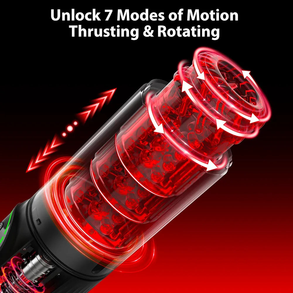 AI-Powered Automatic Male Masturbator with 7 Thrusting, Rotating, Sucking, and Licking Modes - Waterproof Pocket Sex Toy