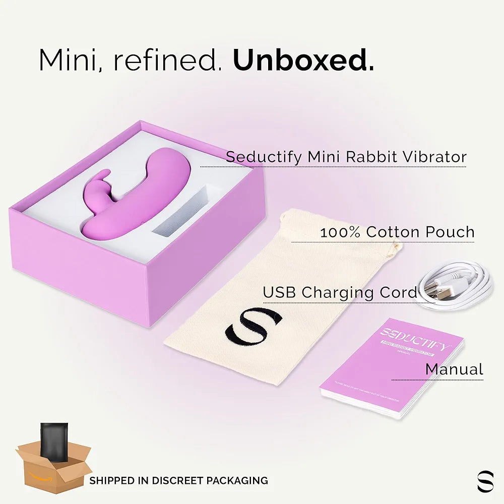 SEDUCTIFY Premium Silicone Dual-Stimulation Rabbit Vibrator with 10 Modes