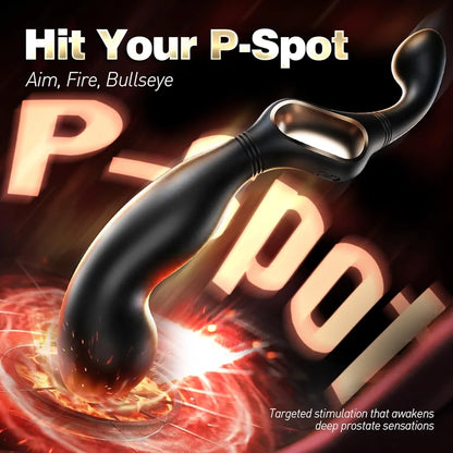 Dual-Motor Curved Prostate Massager and Anal Vibrator for Targeted P-Spot Stimulation
