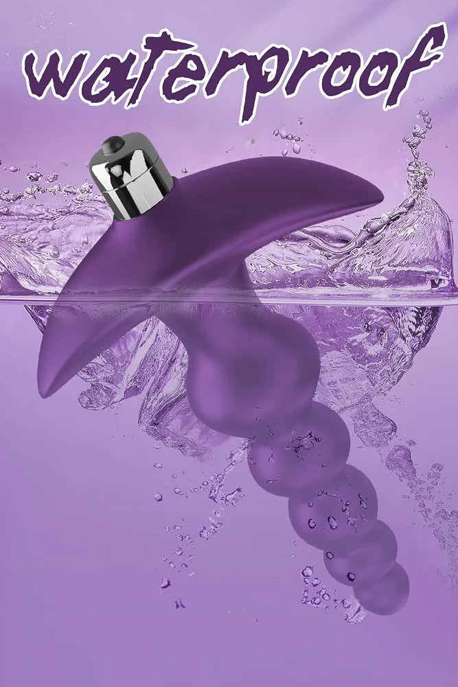 Premium 16-Mode Silicone Vibrating Anal Beads with Graduated Design and Waterproof Bullet