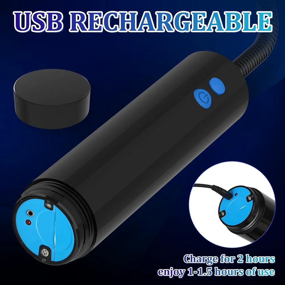Automatic Vacuum Penis Enlargement Pump with 3 Intensities and Integrated Masturbation Stroker