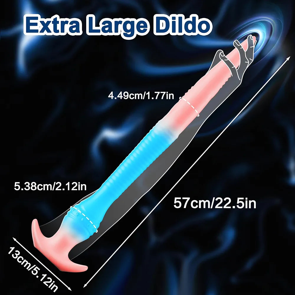 22-Inch Extra Long Silicone Anal Dildo and Prostate Massager for Advanced Anal Training