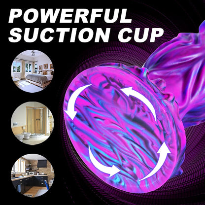 13-Inch Realistic Fantasy Dragon Dildo with 4 Dog Knots and Suction Cup Base