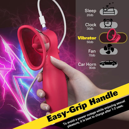 3-in-1 Automatic Vacuum Suction, Licking, and Vibration Stimulator for Clitoral and Nipple Enhancement