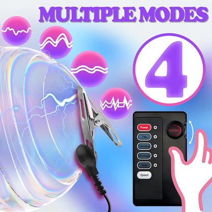 Adjustable Electric Stimulation Nipple and Clitoral Clamps for Advanced BDSM Play