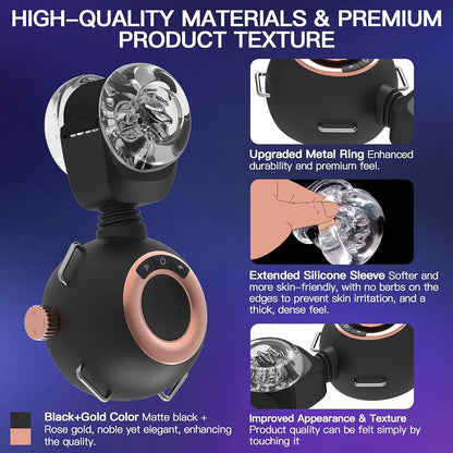 Upgraded Automatic Male Masturbator with Removable Belt and Adjustable Penis Pump - 9 Thrusting & Vibrating Modes, Remote Control, Hands-Free Sex Machine for Men