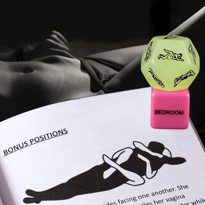 Glow-in-the-Dark Adult Couple's Bedroom Game Dice