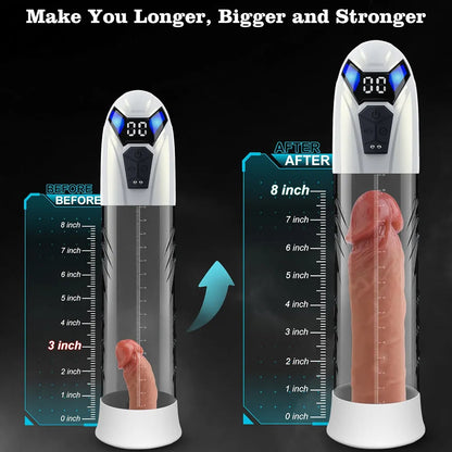 Male Penis Pump Adult Sex Toys for Men Automatic Enlargers & Extend Pump for Men with 10 Erection Training Modes Male Masturbator Electirc Penis Pump Entender Pumps & Enlargers 