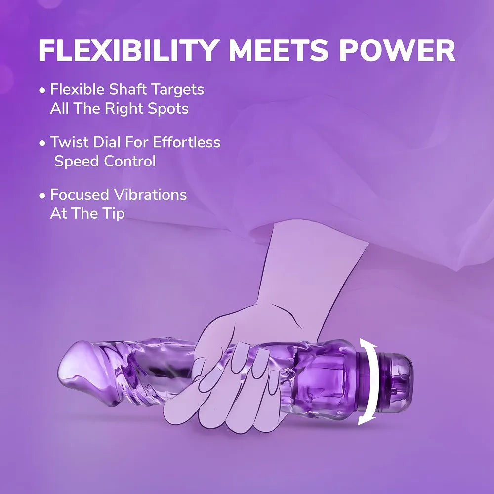Eden 9-Inch Realistic Vibrating Dildo - Waterproof Multi-Speed Girthy Shaft Massager for Couples