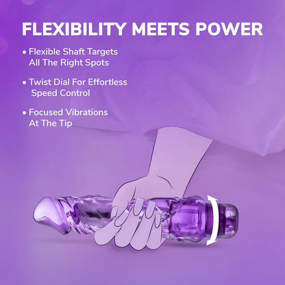 Eden 9-Inch Realistic Vibrating Dildo - Waterproof Multi-Speed Girthy Shaft Massager for Couples