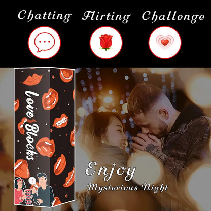 Adult Romantic Stacking Block Game: 54-Piece Flirty Date Night Tumbling Tower