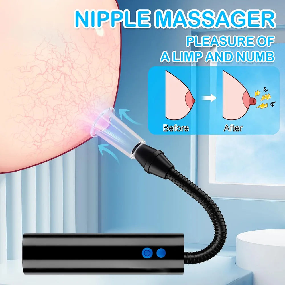 Adult Sex Toys Pussy Pump - Female Sex Toys Nipple Clit Sucker Automatic Vacuum Vagina Sex Pump, Nipple Pussy Sucking BDSM Toys Kit with 3 Powerful Suction Modes, Adult Toys & Games 5 Cups Included