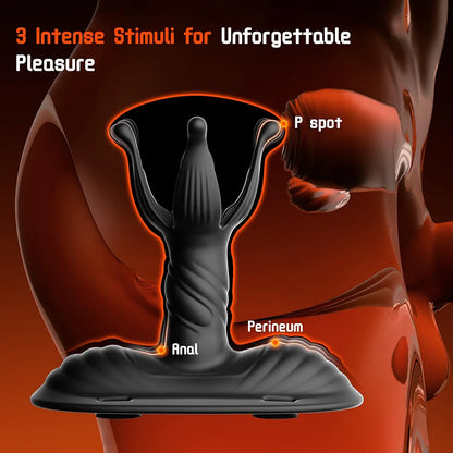 Beisar AI-Sync App-Controlled Prostate Massager with 9 Vibration Modes and Suction Base