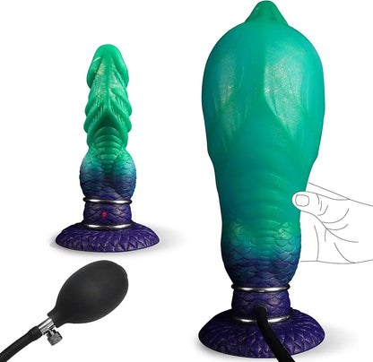 Inflatable Fantasy Horse Dildo with Adjustable Thickness and Strong Suction Cup