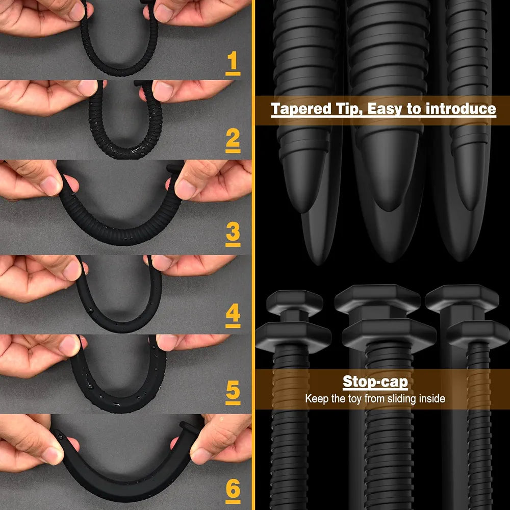 6-Piece Flexible Silicone Urethral Dilator and Sounding Trainer Kit for Men