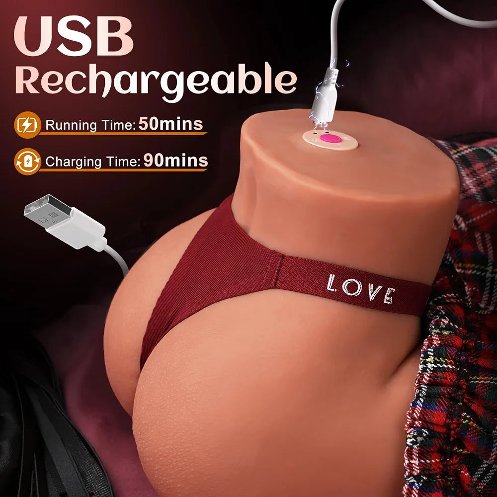 BIG SHOCKED AI Sync Automatic Male Masturbator with Dual Channels and 12 Vibration Modes
