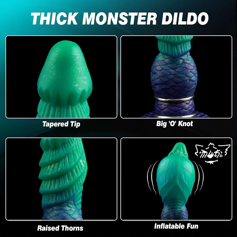 Inflatable Fantasy Horse Dildo with Adjustable Thickness and Strong Suction Cup