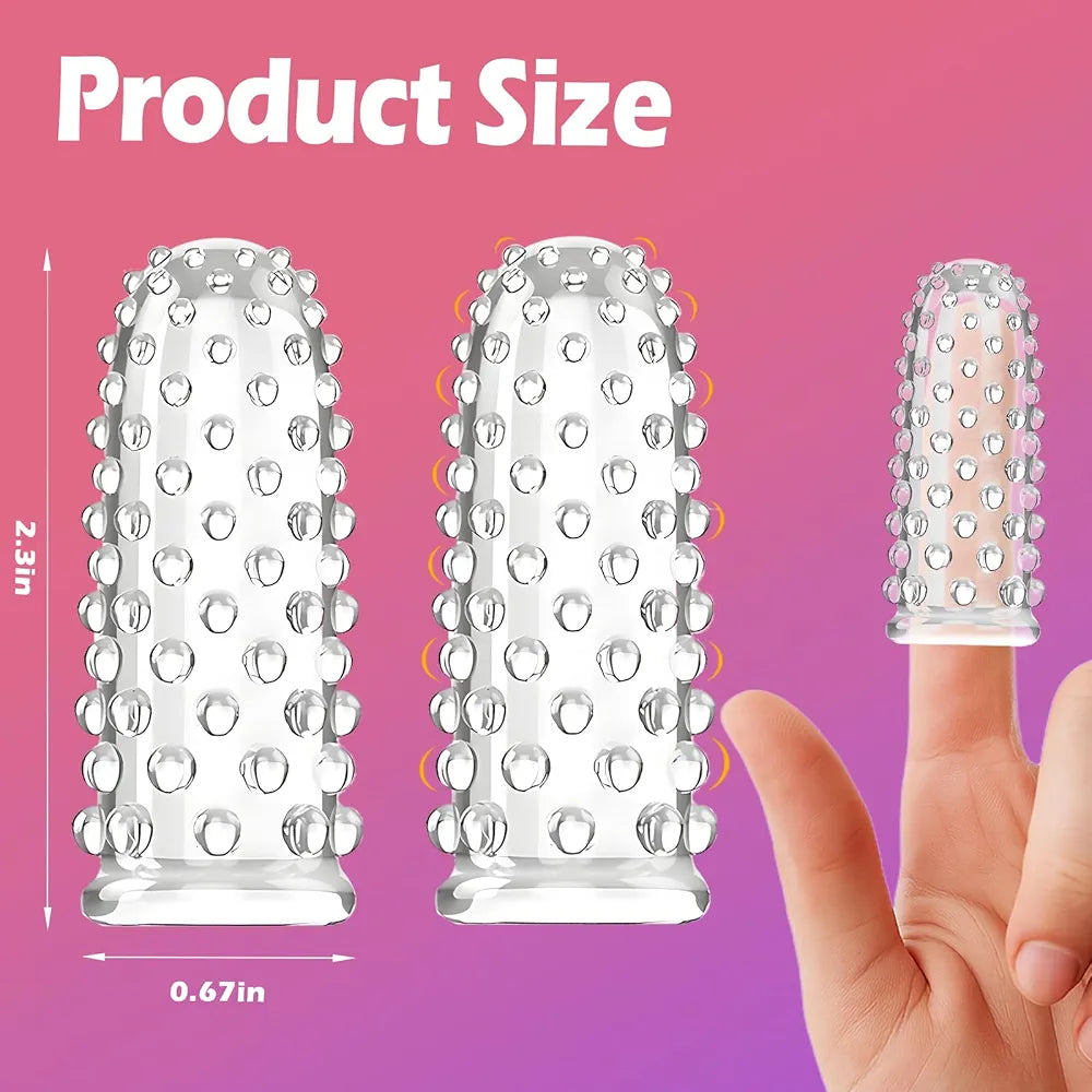 Silicone Finger Sleeve Stimulator for Couples Intimate Play